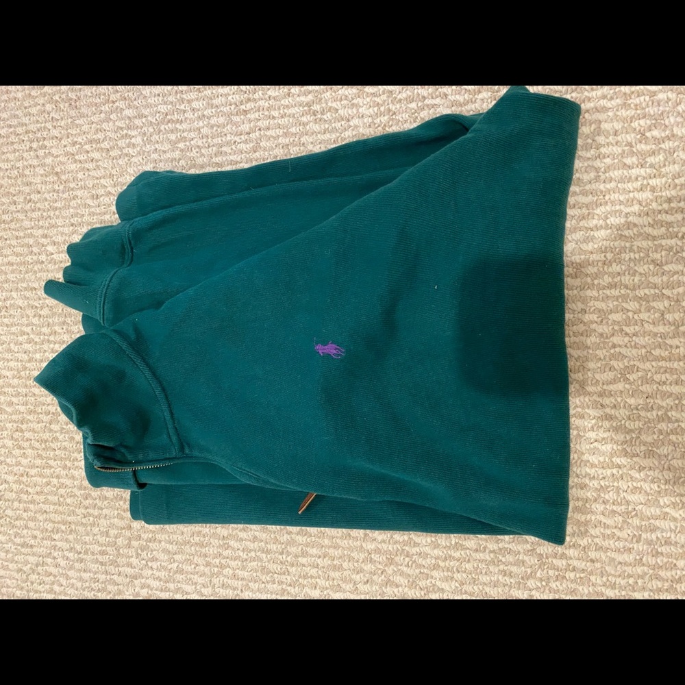 Polo Green Quater-zip Sweater